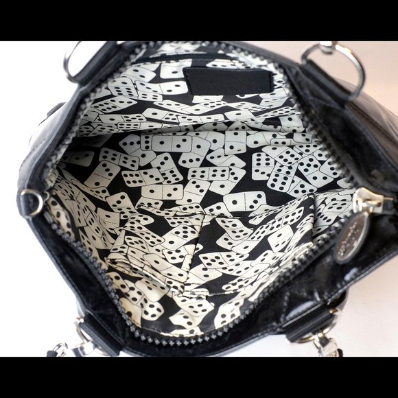 Fergie for Kipling Black Vinyl Tote/Attached Purse - Picture 6 of 9